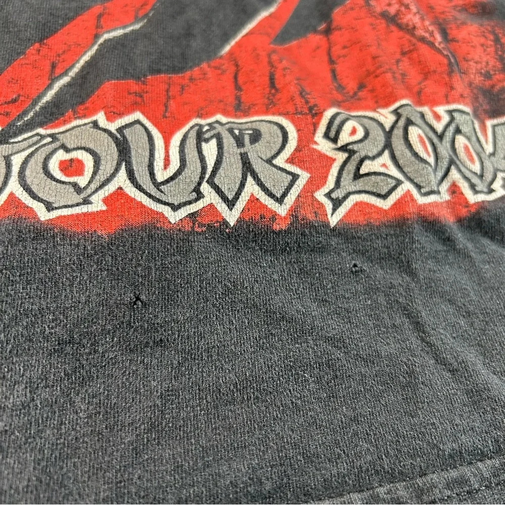 Vintage Metallica Shirt Mens Medium Black 2004 World Tour Pushead Madly In Anger